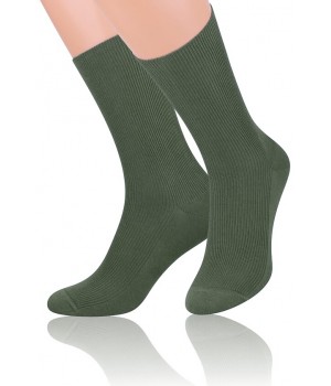 Чоловічі шкарпетки STEVEN 018 без тиску, 39-42, оливкові
