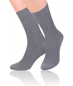 Чоловічі шкарпетки STEVEN 018 без тиску 48-50 меланж - сірі
