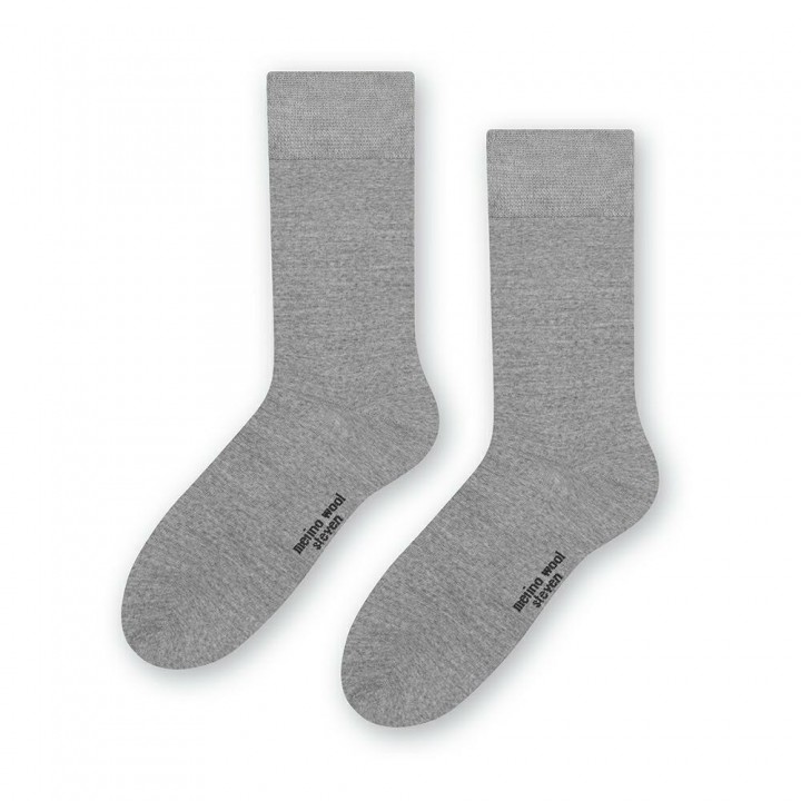Чоловічі шкарпетки STEVEN 130 WOOL 41-43 меланж - сірі