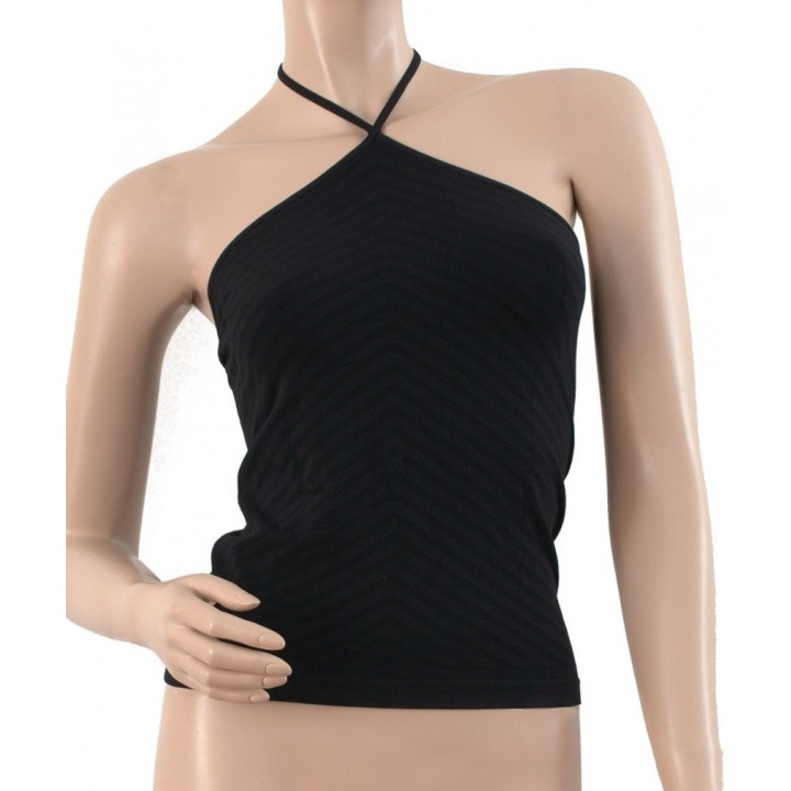 KOSZULKA POMPEA TOP DIAGONAL L/XL nero
