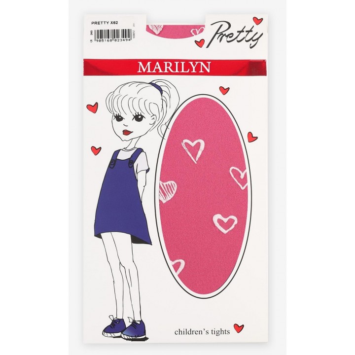 Колготки MARILYN PRETTY X62 128-146 рожево-білі
