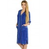 DE LAFENSE BATHROBE 352 VELVET 4XL васильковый