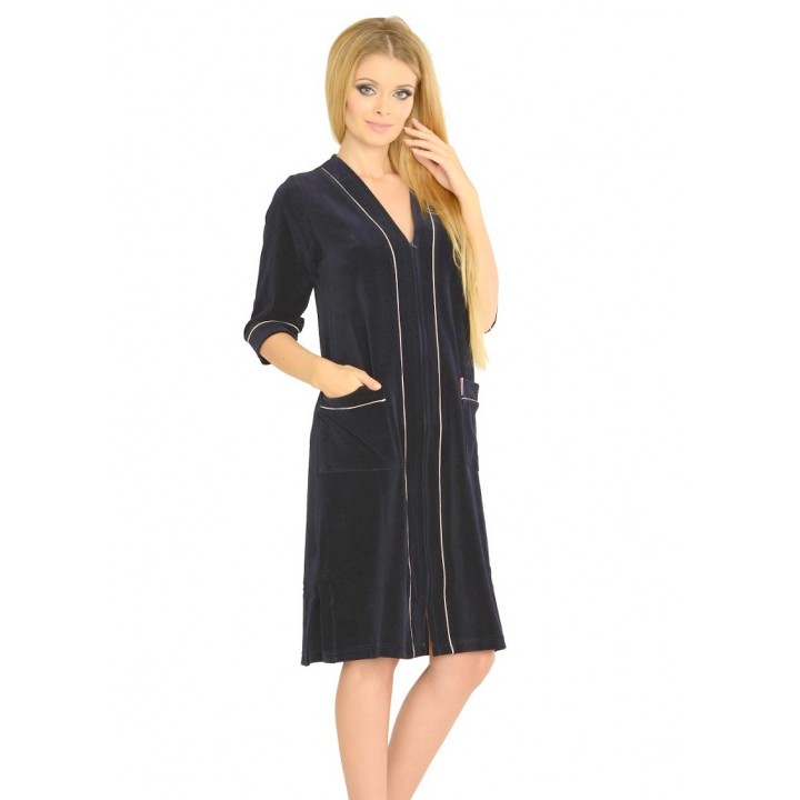 ХАЛАТ DE LAFENSE 352 VELVET 5XL темно-синій