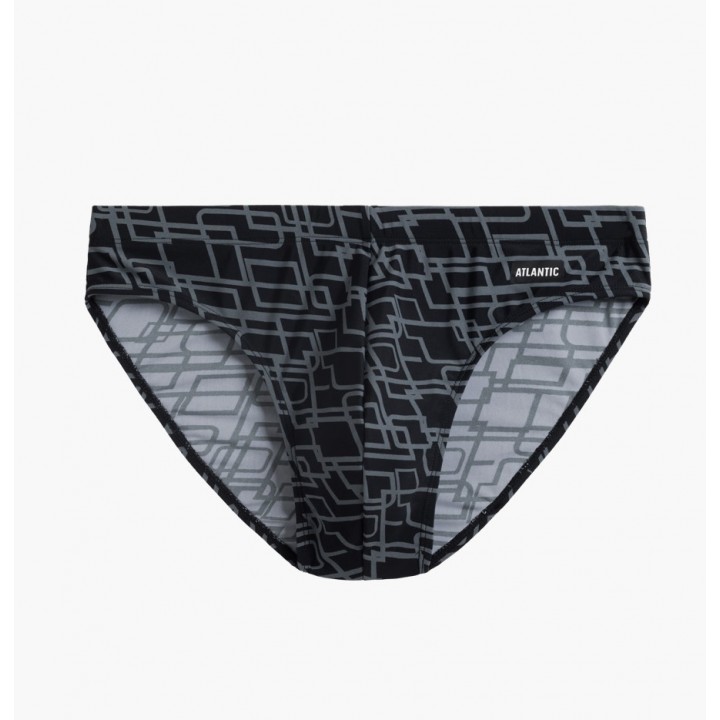 Купальник-бриф ATL.KMT-335 WL24 ЧОРНИЙ/СІРИЙ /M