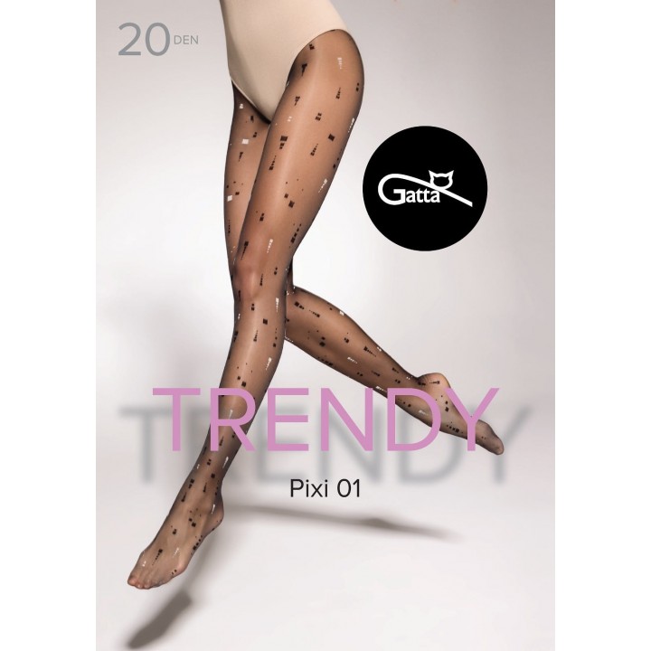 КОЛГОТКИ GATTA PIXI WZ.01 NERO/БЕЖЕВЫЙ /3