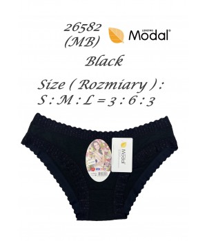 Трусики из модала черного цвета DCPOLO 26582