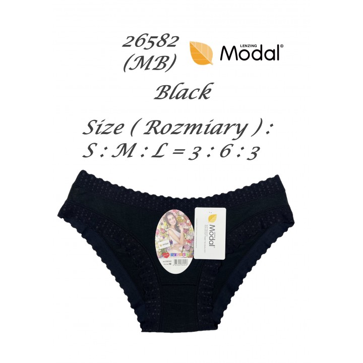 Трусики из модала черного цвета DCPOLO 26582
