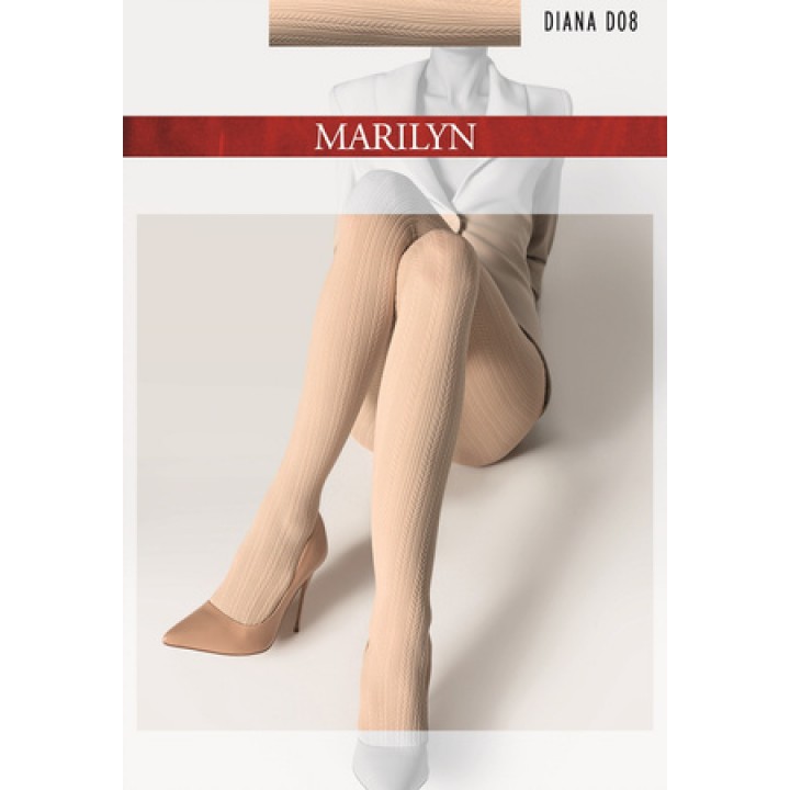 Чорні колготки 3/4 розміру MARILYN DIANA D08