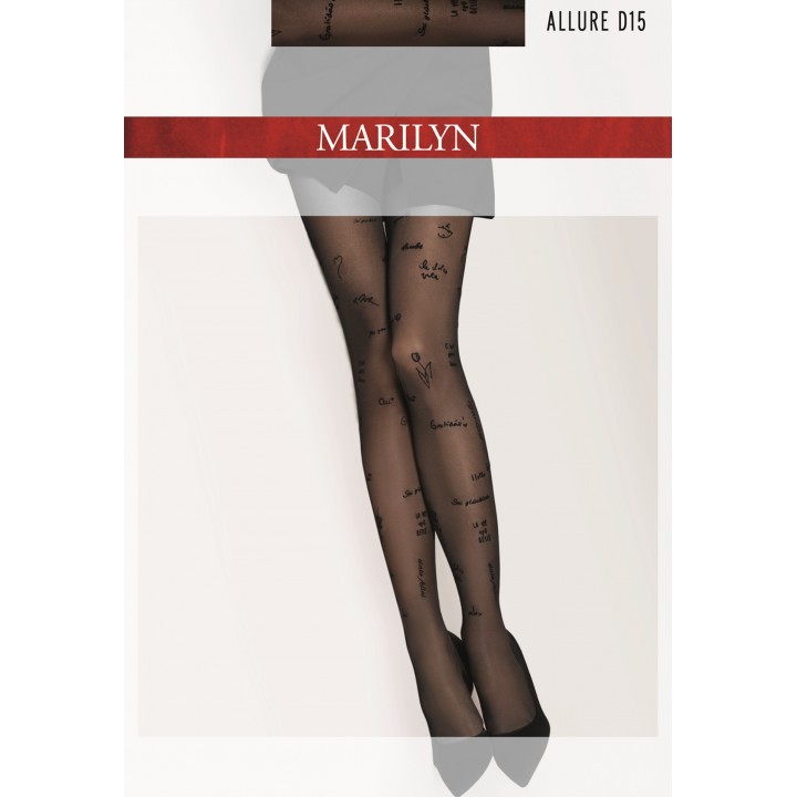 Черные колготки MARYLYN ALLURE D15 3/4