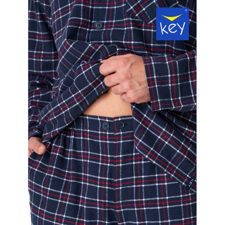 Піжама чоловіча фланелева піжама Key MNS-414 XXL
