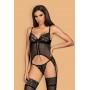 Комплект корсета и стрингов Obsessive Contica L/XL