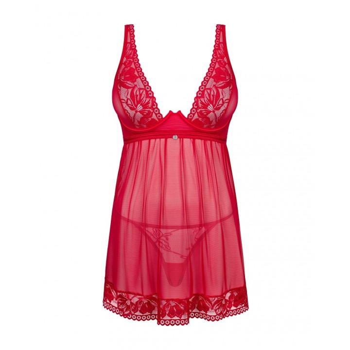 Комплект обсессивный Lacelove babydoll XL/XXL