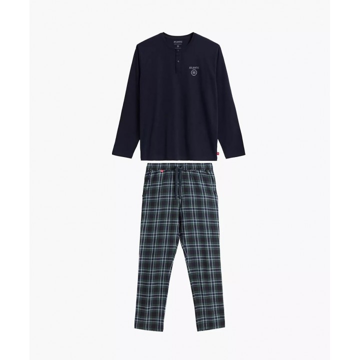 Пижама ATLANTIC NMP-375 JZ24 синяя/зеленая/L