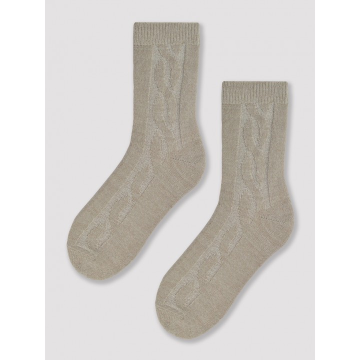 ШКАРПЕТКИ NOVITI SW002-W-03 ВОВНЯНІ БЕЖЕВІ 35-38