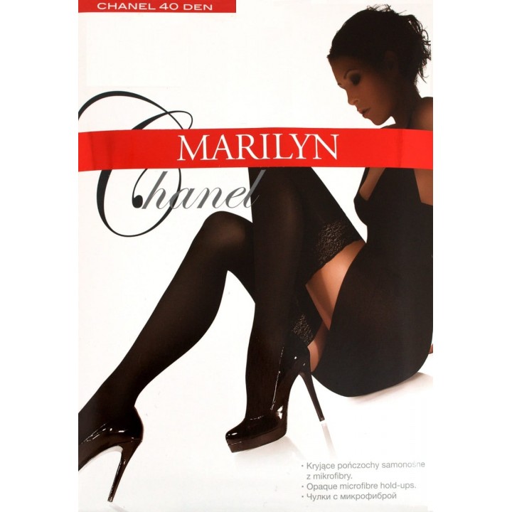 Чулки Marilyn Chance Chanel 40, черные 1/2