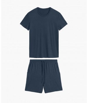 PIŻAMA ATLANTIC BNMP-005 WL25 DENIM/MEL /L