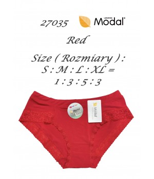 DCPOLO 27035 Модальные красные трусы