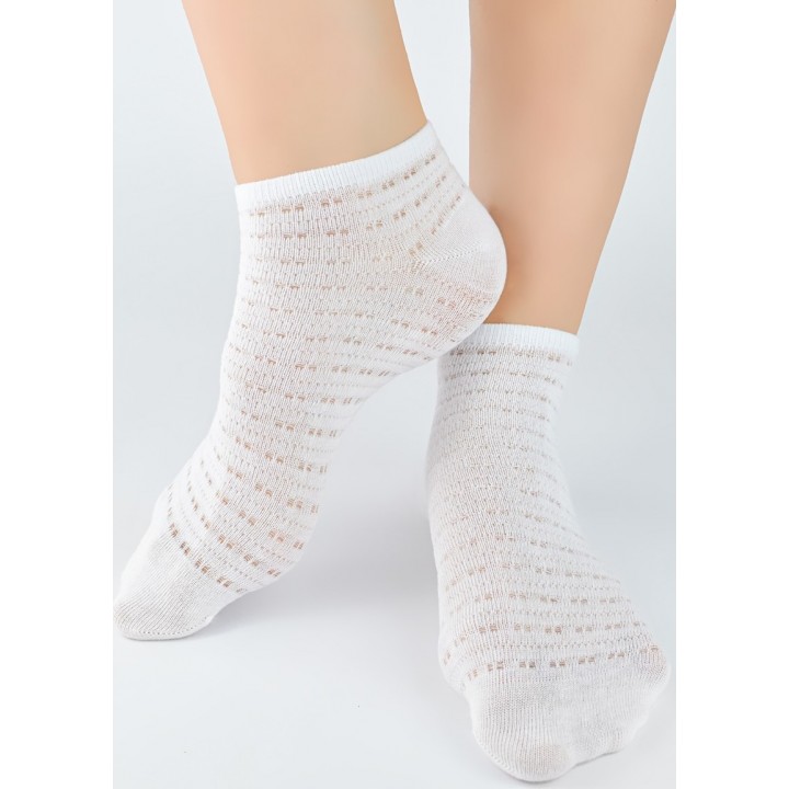 Носки Новити SB121-W-01 Жаккардовые белые 35-38