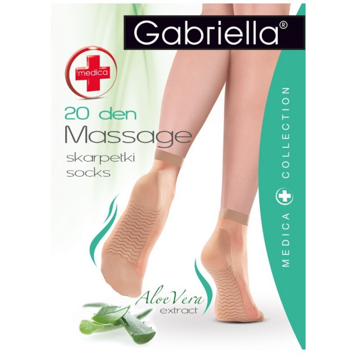 Жіночі шкарпетки з масажним ефектом gabriella socks medica 20 den one size