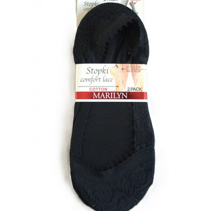 STOPKI MARILYN DAMSKIE COMFORT LACE BLACK 35/37