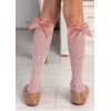 PODKOLANÓWKI KNITTEX LACEY AŻUROWE COTTON-CANDY 18-22