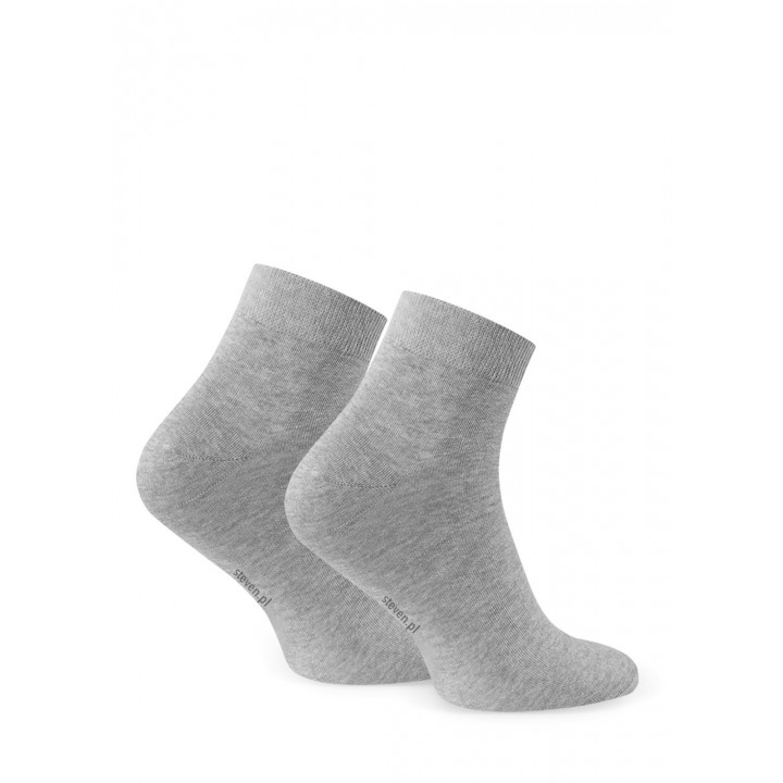 Носки STEVEN 010 короткие тонкие меланжевые серые 44/46