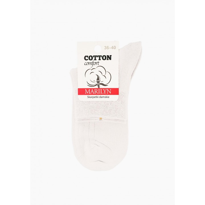 SKARPETY MARILYN DAMSKIE COTTON CLASSIC WHITE 36/40