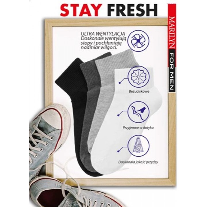 Чоловічі шкарпетки Marilyn Stay Fresh чорного кольору, 41/45