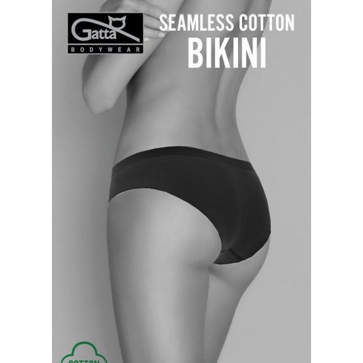 FIGI GATTA SEAMLESS COTTON BIKINI BLACK /S