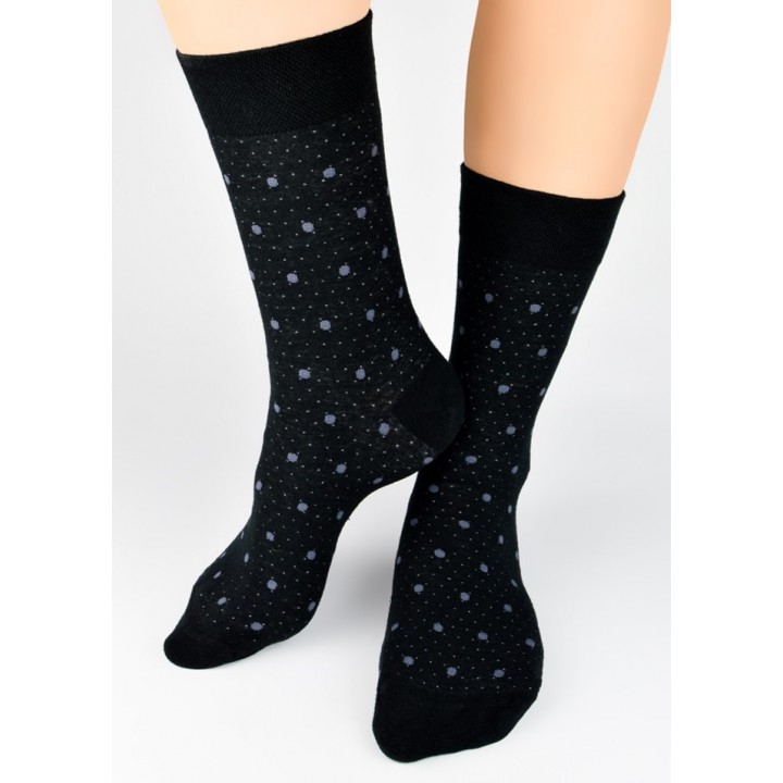 Носки NOVITI SB006-M-08 ЧЕРНЫЕ/СЕРЫЕ 39-42