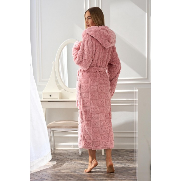ЖІНОЧИЙ ХАЛАТ L&L 2554 VALENTI РОЖЕВИЙ ПУДРОВИЙ /L