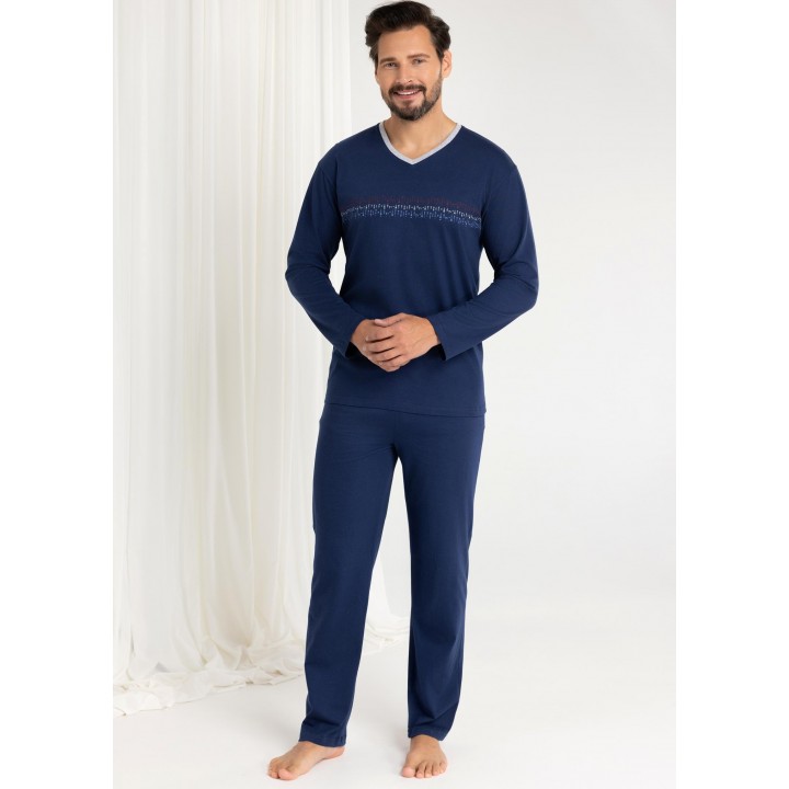 Чоловіча піжама REGINA 485 темно-синього кольору /M