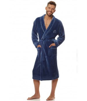 Чоловічий халат L&L 2111 LUCA M темно-синій Чоловічий халат L&L 2111 LUCA M темно-синій