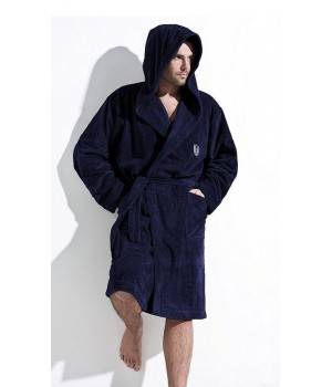 ЧОЛОВІЧИЙ ХАЛАТ L&L IWO XXL темно-синій ЧОЛОВІЧИЙ ХАЛАТ L&L IWO XXL темно-синій