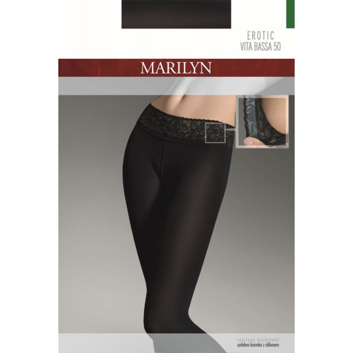 ЕРОТИЧНІ КОЛГОТКИ MARILYN VITA BASSA 50 ЧОРНИЙ/МЕЛ /4