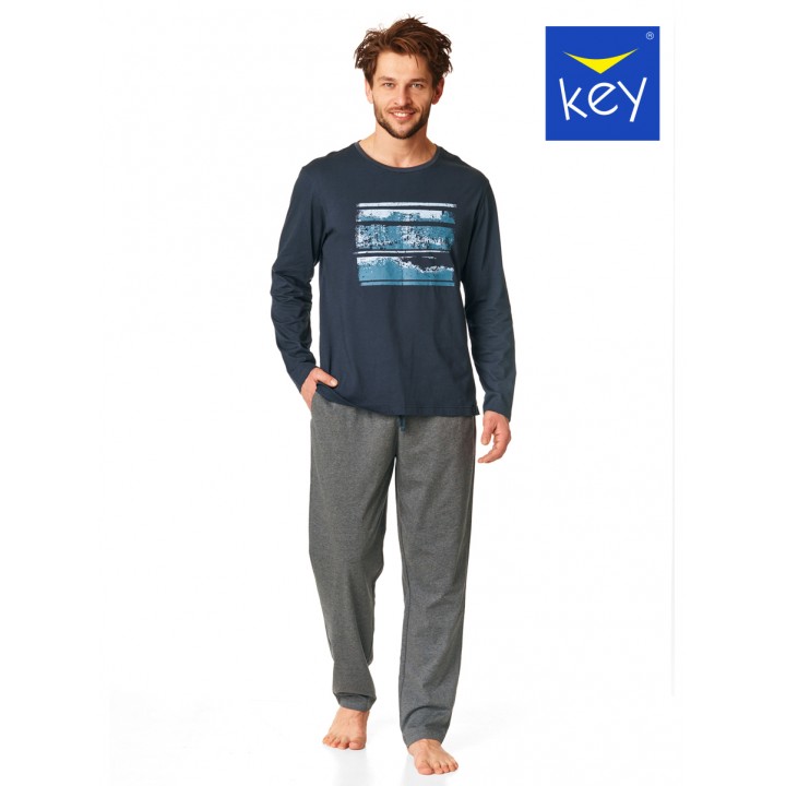 KEY PIJAMA MNS-862 B23 M темно-синій