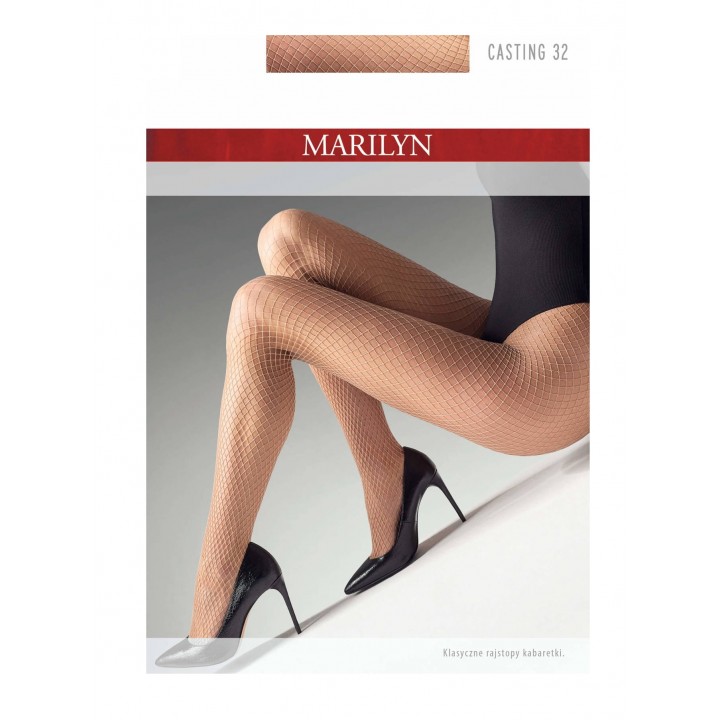 Колготки для кастингу MARILYN 32, перлинні/сині, 1/2