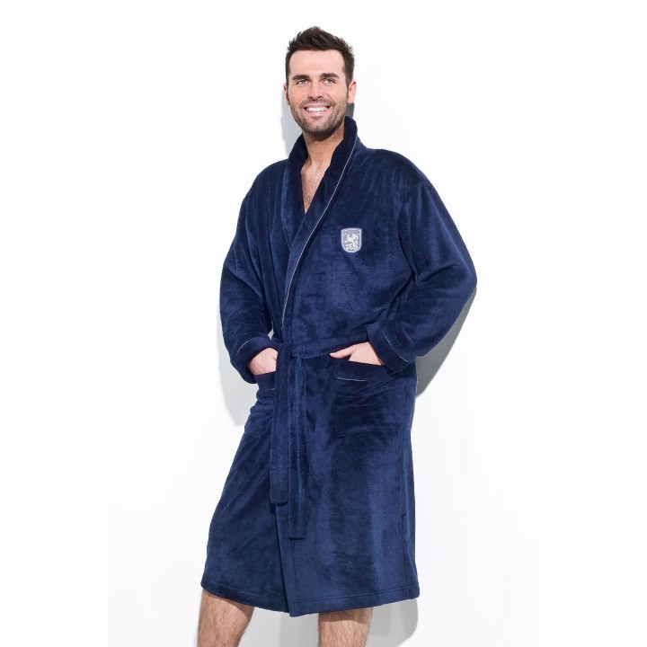 Мужской халат L&L BORYS 4XL 4XL темно-синий