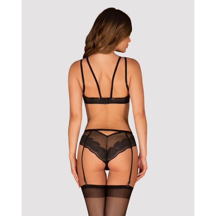 KOMPLET OBSESSIVE ALLASTIA 2-CZĘŚCIOWY S/M czarny