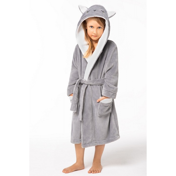 SZLAFROK ENVIE KITTEN 122-128 grey