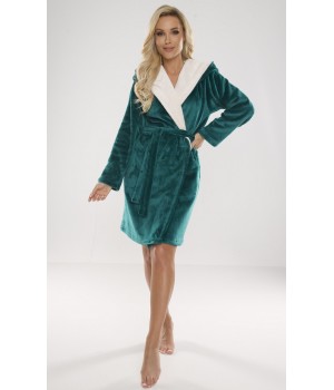 DE LAFENSE 627 SORAYA S green-ecru bathrobe