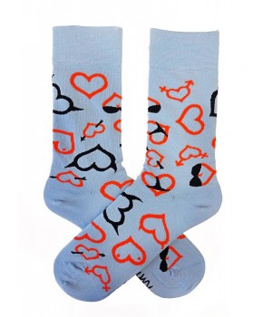 Шкарпетки MARILYN MEN HORNY HEARTS 41-45 з візерунком