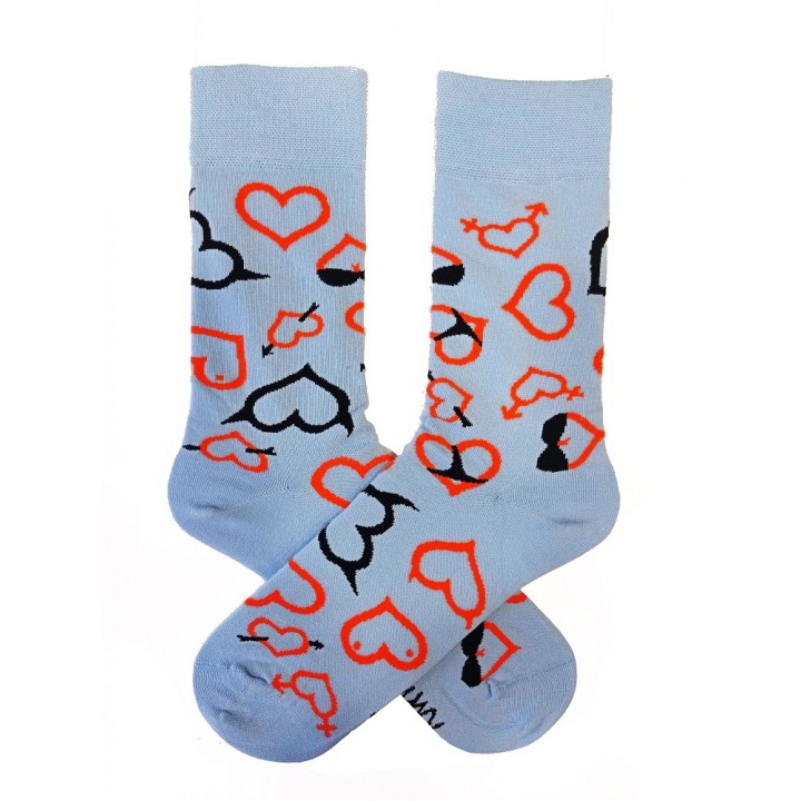 Шкарпетки MARILYN MEN HORNY HEARTS 41-45 з візерунком