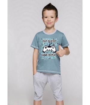 Пижама TARO 2216 ALAN SS19 140 темно-синяя