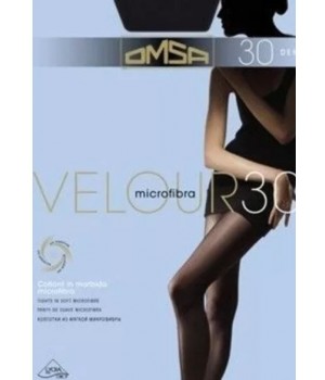 Велюрові колготки OMSA 30 Nero XL