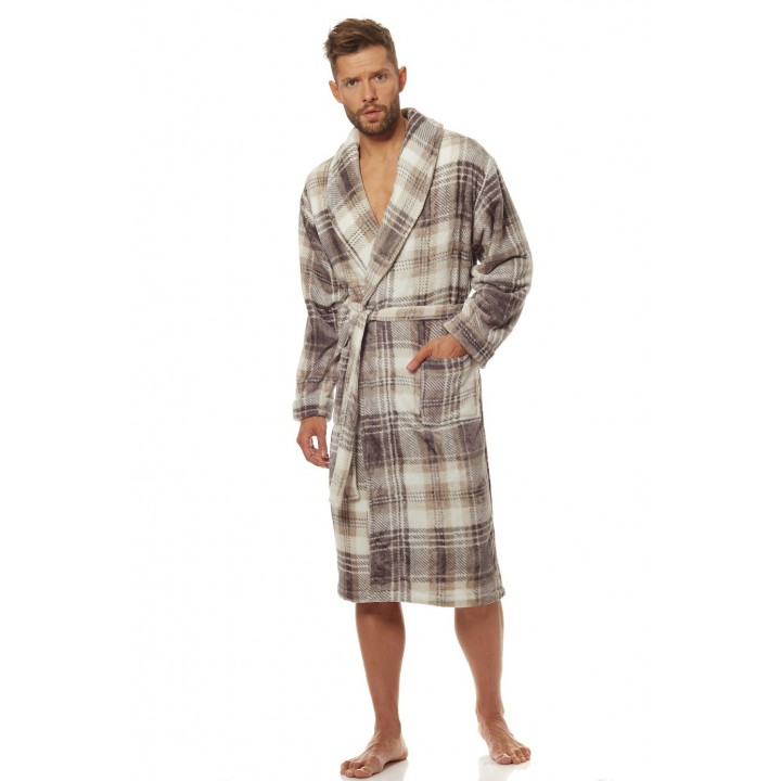 Мужской халат L&L 2109 DARYL XL серый