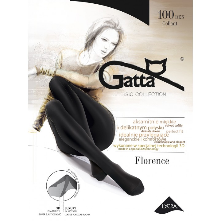 GATTA FLORENCE 100 3D TIGHTS 3 nero