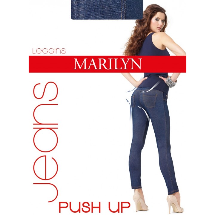 Леггинсы пуш-ап Marilyn Jeans, размер S/M, черные