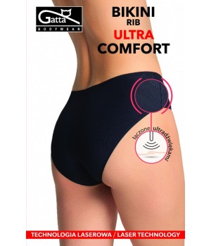 GATTA BIKINI RIB ULTRA COMFORT BLACK /L