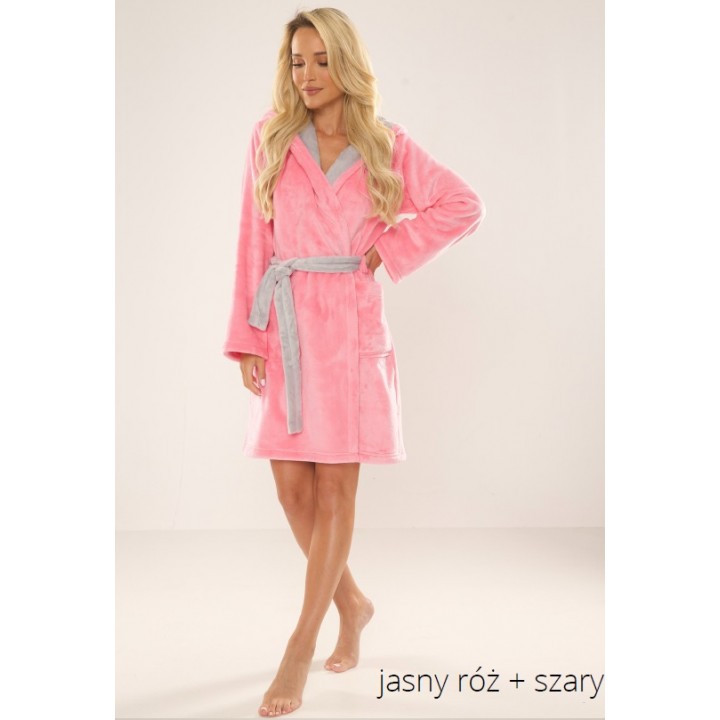 DE LAFENSE BATHROBE 627 SORAYA XL pink